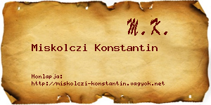 Miskolczi Konstantin névjegykártya